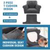 imageHVERSAILTEX Sofa Cover 4 Piece T Cushion Sofa Slipcovers Thick Velvet Couch Cover Stretch T Cushion Sofa Covers for 3 Cushion Couch with 3 Individual T Cushion Covers Burnt BrickNeutral Gray
