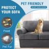 imageHVERSAILTEX Sofa Cover 4 Piece T Cushion Sofa Slipcovers Thick Velvet Couch Cover Stretch T Cushion Sofa Covers for 3 Cushion Couch with 3 Individual T Cushion Covers Burnt BrickNeutral Gray
