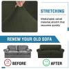 imageHVERSAILTEX Sofa Cover 4 Piece T Cushion Sofa Slipcovers Thick Velvet Couch Cover Stretch T Cushion Sofa Covers for 3 Cushion Couch with 3 Individual T Cushion Covers Burnt BrickOlive