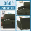 imageHVERSAILTEX Sofa Cover 4 Piece T Cushion Sofa Slipcovers Thick Velvet Couch Cover Stretch T Cushion Sofa Covers for 3 Cushion Couch with 3 Individual T Cushion Covers Burnt BrickOlive