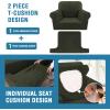 imageHVERSAILTEX Sofa Cover 4 Piece T Cushion Sofa Slipcovers Thick Velvet Couch Cover Stretch T Cushion Sofa Covers for 3 Cushion Couch with 3 Individual T Cushion Covers Burnt BrickOlive