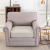 imageHVERSAILTEX Suede Stretch Couch Cushion Covers Sofa Cushion Covers Replacement Sectional Couch Seat Cover Protector Slipcovers for Pets Washable 3 Piece Sofa Covers for 3 Cushion NaturalNatural
