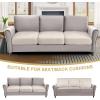 imageHVERSAILTEX Suede Stretch Couch Cushion Covers Sofa Cushion Covers Replacement Sectional Couch Seat Cover Protector Slipcovers for Pets Washable 3 Piece Sofa Covers for 3 Cushion NaturalNatural