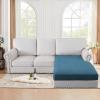 imageHVERSAILTEX Suede Stretch Couch Cushion Covers Sofa Cushion Covers Replacement Sectional Couch Seat Cover Protector Slipcovers for Pets Washable 3 Piece Sofa Covers for 3 Cushion NaturalStone Blue