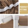 imageHVERSAILTEX Suede Stretch Couch Cushion Covers Sofa Cushion Covers Replacement Sectional Couch Seat Cover Protector Slipcovers for Pets Washable 3 Piece Sofa Covers for 3 Cushion NaturalMocha