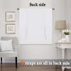 imageHVERSAILTEX Tie Up Curtain Thermal Insulated Short Window Shade Light Blocking Curtains for BathroomKitchen Rod Pocket Panel 46in Wide by 63in Long IvoryPure White
