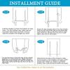 imageHVERSAILTEX Tie Up Curtain Thermal Insulated Short Window Shade Light Blocking Curtains for BathroomKitchen Rod Pocket Panel 46in Wide by 63in Long IvoryBluish Gray