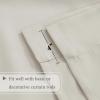 imageHVERSAILTEX Tie Up Curtain Thermal Insulated Short Window Shade Light Blocking Curtains for BathroomKitchen Rod Pocket Panel 46in Wide by 63in Long IvoryIvory