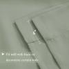 imageHVERSAILTEX Tie Up Curtain Thermal Insulated Short Window Shade Light Blocking Curtains for BathroomKitchen Rod Pocket Panel 46in Wide by 63in Long IvoryLight Sage
