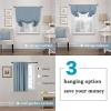 imageHVERSAILTEX Tie Up Curtain Thermal Insulated Short Window Shade Light Blocking Curtains for BathroomKitchen Rod Pocket Panel 46in Wide by 63in Long IvoryStone Blue