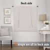 imageHVERSAILTEX Tie Up Curtain Thermal Insulated Short Window Shade Light Blocking Curtains for BathroomKitchen Rod Pocket Panel 46in Wide by 63in Long IvoryStone