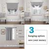 imageHVERSAILTEX Tie Up Curtain Thermal Insulated Short Window Shade Light Blocking Curtains for BathroomKitchen Rod Pocket Panel 46in Wide by 63in Long IvoryDove Gray