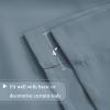 imageHVERSAILTEX Tie Up Curtain Thermal Insulated Short Window Shade Light Blocking Curtains for BathroomKitchen Rod Pocket Panel 46in Wide by 63in Long IvoryStone Blue