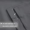 imageHVERSAILTEX Tie Up Curtain Thermal Insulated Short Window Shade Light Blocking Curtains for BathroomKitchen Rod Pocket Panel 46in Wide by 63in Long IvoryBluish Gray