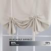 imageHVERSAILTEX Tie Up Curtain Thermal Insulated Short Window Shade Light Blocking Curtains for BathroomKitchen Rod Pocket Panel 46in Wide by 63in Long IvoryIvoryCream