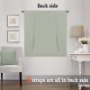 imageHVERSAILTEX Tie Up Curtain Thermal Insulated Short Window Shade Light Blocking Curtains for BathroomKitchen Rod Pocket Panel 46in Wide by 63in Long IvoryLight Sage