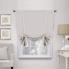 imageHVERSAILTEX Tie Up Curtain Thermal Insulated Short Window Shade Light Blocking Curtains for BathroomKitchen Rod Pocket Panel 46in Wide by 63in Long IvoryStone