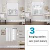 imageHVERSAILTEX Tie Up Curtain Thermal Insulated Short Window Shade Light Blocking Curtains for BathroomKitchen Rod Pocket Panel 46in Wide by 63in Long IvoryPure White