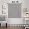 imageHVERSAILTEX Tie Up Curtain Thermal Insulated Short Window Shade Light Blocking Curtains for BathroomKitchen Rod Pocket Panel 46in Wide by 63in Long IvoryDove Gray