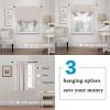 imageHVERSAILTEX Tie Up Curtain Thermal Insulated Short Window Shade Light Blocking Curtains for BathroomKitchen Rod Pocket Panel 46in Wide by 63in Long IvoryStone