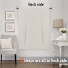 imageHVERSAILTEX Tie Up Curtain Thermal Insulated Short Window Shade Light Blocking Curtains for BathroomKitchen Rod Pocket Panel 46in Wide by 63in Long IvoryIvoryCream
