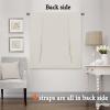 imageHVERSAILTEX Tie Up Curtain Thermal Insulated Short Window Shade Light Blocking Curtains for BathroomKitchen Rod Pocket Panel 46in Wide by 63in Long IvoryIvoryCream