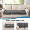 imageHVERSAILTEX Waterproof Sofa Seat Cushion Covers Sofa Covers for Seating Couch Cushion Slipcover Protectors Non Slip Cushion Cover Made of Looped Fleece Fabric Durable Sturdy 3 Pack GreyCharcoal