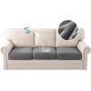 imageHVERSAILTEX Waterproof Sofa Seat Cushion Covers Sofa Covers for Seating Couch Cushion Slipcover Protectors Non Slip Cushion Cover Made of Looped Fleece Fabric Durable Sturdy 3 Pack GreyGrey