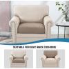 imageHVERSAILTEX Waterproof Sofa Seat Cushion Covers Sofa Covers for Seating Couch Cushion Slipcover Protectors Non Slip Cushion Cover Made of Looped Fleece Fabric Durable Sturdy 3 Pack GreyTaupe