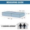 imageHVERSAILTEX Waterproof Sofa Seat Cushion Covers Sofa Covers for Seating Couch Cushion Slipcover Protectors Non Slip Cushion Cover Made of Looped Fleece Fabric Durable Sturdy 3 Pack GreyCaramel