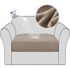 imageHVERSAILTEX Waterproof Sofa Seat Cushion Covers Sofa Covers for Seating Couch Cushion Slipcover Protectors Non Slip Cushion Cover Made of Looped Fleece Fabric Durable Sturdy 3 Pack GreyCaramel