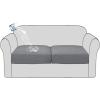 imageHVERSAILTEX Waterproof Sofa Seat Cushion Covers Sofa Covers for Seating Couch Cushion Slipcover Protectors Non Slip Cushion Cover Made of Looped Fleece Fabric Durable Sturdy 3 Pack GreyGrey