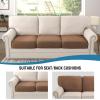 imageHVERSAILTEX Waterproof Sofa Seat Cushion Covers Sofa Covers for Seating Couch Cushion Slipcover Protectors Non Slip Cushion Cover Made of Looped Fleece Fabric Durable Sturdy 3 Pack GreyCaramel