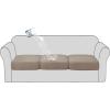 imageHVERSAILTEX Waterproof Sofa Seat Cushion Covers Sofa Covers for Seating Couch Cushion Slipcover Protectors Non Slip Cushion Cover Made of Looped Fleece Fabric Durable Sturdy 3 Pack GreyTaupe