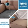 imageHVERSAILTEX Waterproof Sofa Seat Cushion Covers Sofa Covers for Seating Couch Cushion Slipcover Protectors Non Slip Cushion Cover Made of Looped Fleece Fabric Durable Sturdy 3 Pack GreyCharcoal