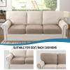 imageHVERSAILTEX Waterproof Sofa Seat Cushion Covers Sofa Covers for Seating Couch Cushion Slipcover Protectors Non Slip Cushion Cover Made of Looped Fleece Fabric Durable Sturdy 3 Pack GreyTaupe