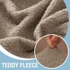 imageHVERSAILTEX Waterproof Sofa Seat Cushion Covers Sofa Covers for Seating Couch Cushion Slipcover Protectors Non Slip Cushion Cover Made of Looped Fleece Fabric Durable Sturdy 3 Pack GreyTaupe