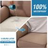 imageHVERSAILTEX Waterproof Sofa Seat Cushion Covers Sofa Covers for Seating Couch Cushion Slipcover Protectors Non Slip Cushion Cover Made of Looped Fleece Fabric Durable Sturdy 3 Pack GreyNatural White