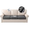 imageHVERSAILTEX Waterproof Sofa Seat Cushion Covers Sofa Covers for Seating Couch Cushion Slipcover Protectors Non Slip Cushion Cover Made of Looped Fleece Fabric Durable Sturdy 3 Pack GreyCharcoal