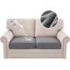 imageHVERSAILTEX Waterproof Sofa Seat Cushion Covers Sofa Covers for Seating Couch Cushion Slipcover Protectors Non Slip Cushion Cover Made of Looped Fleece Fabric Durable Sturdy 3 Pack GreyGrey