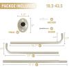 imageHVERSAILTEX Wrap Around Black Curtain Rod for Windows 185 to 435 Inch 34 Inch Adjustable Heavy Duty Blackout Curtain Rods Telescoping Curved Drapery Rods for Bedroom InoorOutdoorNickel