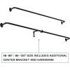 imageHVERSAILTEX Wrap Around Black Curtain Rod for Windows 185 to 435 Inch 34 Inch Adjustable Heavy Duty Blackout Curtain Rods Telescoping Curved Drapery Rods for Bedroom InoorOutdoorBlack