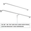 imageHVERSAILTEX Wrap Around Black Curtain Rod for Windows 185 to 435 Inch 34 Inch Adjustable Heavy Duty Blackout Curtain Rods Telescoping Curved Drapery Rods for Bedroom InoorOutdoorNickel