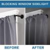 imageHVERSAILTEX Wrap Around Black Curtain Rod for Windows 185 to 435 Inch 34 Inch Adjustable Heavy Duty Blackout Curtain Rods Telescoping Curved Drapery Rods for Bedroom InoorOutdoorBlack