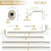 imageHVERSAILTEX Wrap Around Black Curtain Rod for Windows 185 to 435 Inch 34 Inch Adjustable Heavy Duty Blackout Curtain Rods Telescoping Curved Drapery Rods for Bedroom InoorOutdoorNickel