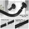 imageHVERSAILTEX Wrap Around Black Curtain Rod for Windows 185 to 435 Inch 34 Inch Adjustable Heavy Duty Blackout Curtain Rods Telescoping Curved Drapery Rods for Bedroom InoorOutdoorBlack