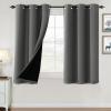 imageHVERSAILTEX 100 Blackout Curtains for Bedroom Thermal Insulated Blackout Curtains 84 inch Length Full Light Blocking Curtains for Living Room with Black Liner 2 Panels Set BurgundyGrey
