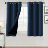 imageHVERSAILTEX 100 Blackout Curtains for Bedroom Thermal Insulated Blackout Curtains 84 inch Length Heat and Full Light Blocking Curtains for Living Room with Black Liner 2 Panels Set GreyNavy