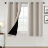 imageHVERSAILTEX 100 Blackout Curtains for Bedroom Thermal Insulated Blackout Curtains 84 inch Length Heat and Full Light Blocking Curtains for Living Room with Black Liner 2 Panels Set GreyPumice Stone