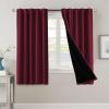 imageHVERSAILTEX 100 Blackout Curtains for Bedroom with Black Liner Full Room Darkening Curtains 96 Inches Long Thermal Insulated Back TabRod Pocket Window Drapes for Living Room 2 Panels BurgundyBurgundy